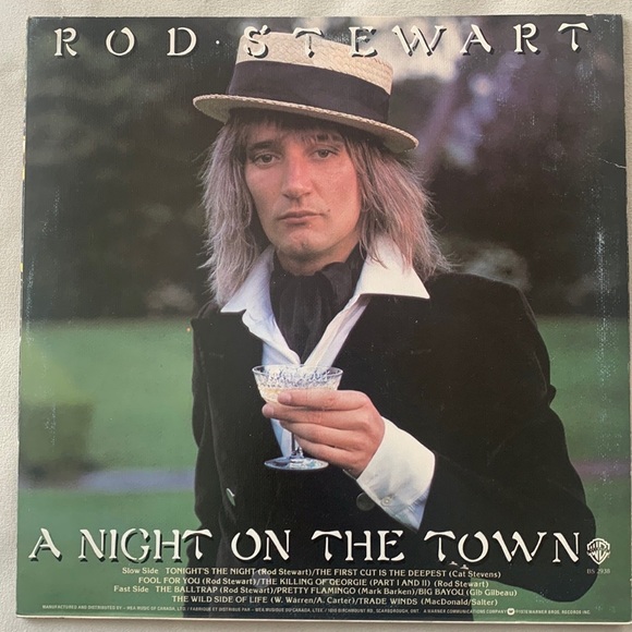 Rod Stewart A Night On The Town 1976 Vinyl Record - Picture 2 of 4